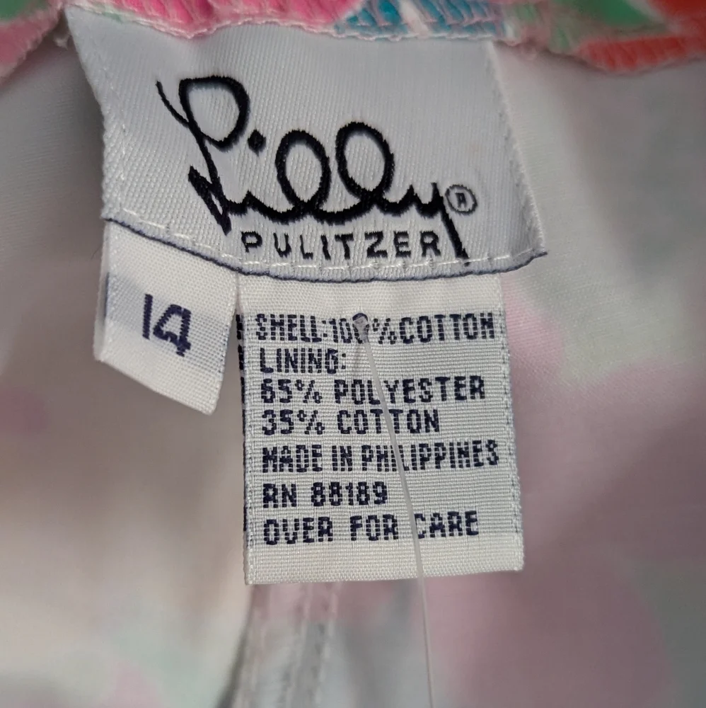 Lilly Pulitzer Tropical Print Pants Parrots Birds Floral Hibiscus Print